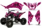 Preview: Butterfly Hintergrund = Pink, Designfarbe = Schwarz für Yamaha Raptor 125