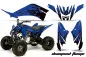 Preview: Diamond Flames Hintergrund = Blau, Designfarbe = Schwarz für Yamaha Raptor 125