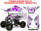 Preview: Meltdown Hintergrund = Weiß, Designfarbe = Lila für Yamaha Raptor 125