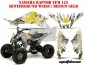 Preview: Meltdown Hintergrund = Weiß, Designfarbe = Gelb für Yamaha Raptor 125