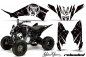 Preview: SilverStar - Reloaded Hintergrund = Schwarz, Designfarbe = Weiß für Yamaha Raptor 125
