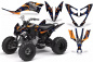 Preview: Toxicity Hintergrund = Blau, Designfarbe = Orange für Yamaha Raptor YFM 250