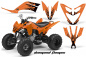 Preview: Diamond Flames Hintergrund = Orange, Designfarbe = Schwarz für Yamaha Raptor YFM 250
