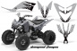 Preview: Diamond Flames Hintergrund = Silber, Designfarbe = Schwarz für Yamaha Raptor YFM 250