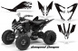 Preview: Diamond Flames Hintergrund = Schwarz, Designfarbe = Weiß für Yamaha Raptor YFM 250
