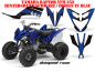 Preview: Diamond Race Hintergrund = Schwarz, Designfarbe = Blau für Yamaha Raptor YFM 250