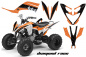 Preview: Diamond Race Hintergrund = Orange, Designfarbe = Schwarz für Yamaha Raptor YFM 250