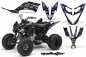 Preview: Mad-Hatter Hintergrund = Schwarz, Designfarbe = Blau für Yamaha Raptor YFM 250