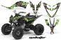Preview: Mad-Hatter Hintergrund = Grün, Designfarbe = Silber für Yamaha Raptor YFM 250