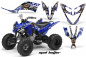 Preview: Mad-Hatter Hintergrund = Blau, Designfarbe = Silber für Yamaha Raptor YFM 250