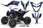 Preview: Northstar Hintergrund = Blau, Designfarbe = Weiß für Yamaha Raptor YFM 250