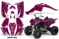 Preview: Zebra Girl Background = Pink, Design color = Black for Yamaha Raptor YFM 350
