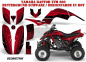 Preview: Geometrik Background = Black, Design color = Red for Yamaha Raptor YFM 660