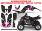 Preview: Checkered Skull Background = Black , Design color = Pink for Yamaha Raptor YFM 660