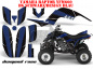 Preview: Diamond Race Background = Black , Design color = Blue for Yamaha Raptor YFM 660