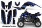 Preview: Diamond Race Background = Blue, Design color = Black for Yamaha Raptor YFM 660