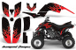 Preview: Diamond Flames Background = Black, Design color = Red for Yamaha Raptor YFM 660