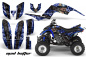 Preview: Mad-Hatter Background = Blue, Design color = Black for Yamaha Raptor YFM 660