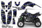 Preview: SilverStar - Silverhaze Background = Black, Design color = Blue for Yamaha Raptor YFM 660