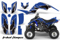Preview: Tribal Flames Background = Blue, Design color = Black for Yamaha Raptor YFM 660