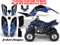 Preview: Tribal Flames Background = Black, Design color = Blue for Yamaha Raptor YFM 660