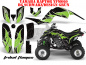 Preview: Tribal Flames Background = Black, Design color = Green for Yamaha Raptor YFM 660