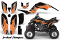 Preview: Tribal Flames Background = Black, Design color = Orange for Yamaha Raptor YFM 660