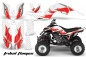Preview: Tribal Flames Background = White, Design color = Red for Yamaha Raptor YFM 660