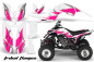 Preview: Tribal Flames Background = White, Design color = Pink for Yamaha Raptor YFM 660