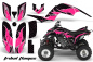 Preview: Tribal Flames Background = Black, Design color = Pink for Yamaha Raptor YFM 660