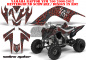 Preview: Widow Maker Hintergrund = Schwarz, Designfarbe = Rot für Yamaha Raptor YFM 700 2006-2012