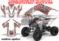 Preview: Widow Maker Hintergrund = Weiß, Designfarbe = Rot für Yamaha Raptor YFM 700 2006-2012