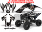 Preview: Mad-Hatter Hintergrund = Schwarz, Designfarbe = Silber für Yamaha Raptor YFM 700 2006-2012