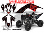 Preview: SilverStar - Reloaded Hintergrund = Schwarz, Designfarbe = Rot für Yamaha Raptor YFM 700 2006-2012