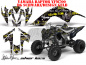 Preview: SilverStar - Silverhaze Hintergrund = Schwarz, Designfarbe = Gelb für Yamaha Raptor YFM 700 2006-2012