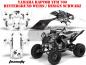 Preview: Toxicity Hintergrund = Weiß, Designfarbe = Schwarz für Yamaha Raptor YFM 700 2006-2012