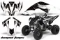 Preview: Tribal Flames Background = Black, Design color = White for Yamaha Raptor YFM 700 2006-2012