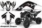 Preview: Diamond Flames Hintergrund = Schwarz, Designfarbe = Silber für Yamaha Raptor YFM 700 2006-2012