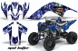 Preview: Mad-Hatter Hintergrund = Blau, Designfarbe = Blau für Yamaha Raptor YFM 700 2006-2012