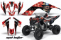 Preview: Mad-Hatter Hintergrund = Rot, Designfarbe = Schwarz für Yamaha Raptor YFM 700 2006-2012
