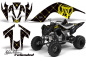 Preview: SilverStar - Reloaded Hintergrund = Schwarz, Designfarbe = Gelb für Yamaha Raptor YFM 700 2006-2012