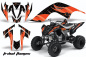 Preview: Tribal Flames Hintergrund = Schwarz, Designfarbe = Orange für Yamaha Raptor YFM 700 2006-2012
