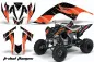 Preview: Tribal Flames Background = Black, Design color = Orange for Yamaha Raptor YFM 700 2006-2012