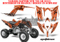 Preview: Meltdown Hintergrund = Orange, Designfarbe = Schwarz für Yamaha Raptor YFM 700R 2013+