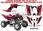 Preview: Geometrik Hintergrund = Schwarz, Designfarbe = Rot für Yamaha Raptor YFM 700R 2013+