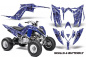 Preview: Butterfly Hintergrund = Blau, Designfarbe = Schwarz für Yamaha Raptor YFM 700R 2013+