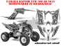 Preview: Checkered Skull Hintergrund = Silver, Designfarbe = Grau für Yamaha Raptor YFM 700R 2013+