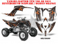 Preview: Meltdown Hintergrund = Schwarz, Designfarbe = Orange für Yamaha Raptor YFM 700R 2013+