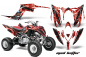 Preview: Mad-Hatter Hintergrund = Rot, Designfarbe = Schwarz für Yamaha Raptor YFM 700R 2013+