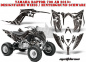 Preview: Meltdown Hintergrund = Schwarz, Designfarbe = Weiß für Yamaha Raptor YFM 700R 2013+